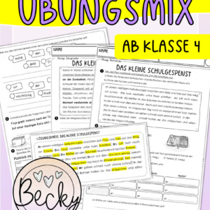 Üben am Text: Schulgespenst (Rechtschreibung, Grammatik)