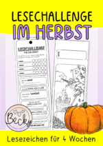 Lesezeichen Herbst (Lesepass für 4 Wochen)