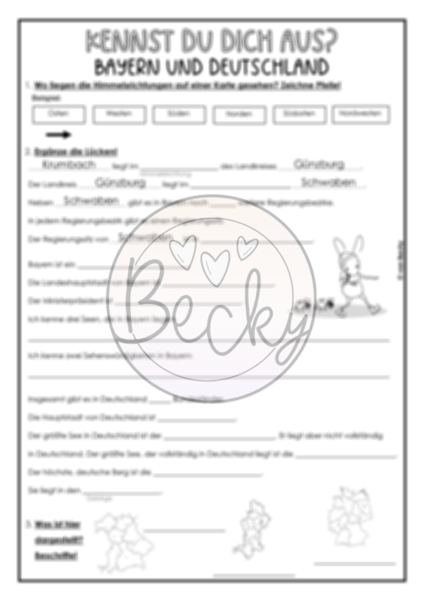 Wiederholung: Bayern Deutschland (Klasse 4) – Bild 2