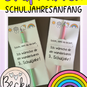 Grüße zum Schulanfang (Schulstart), Regenbogen