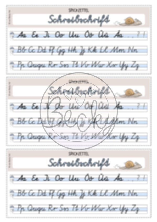 Spickzettel: Schreibschrift und Druckschrift – Bild 2