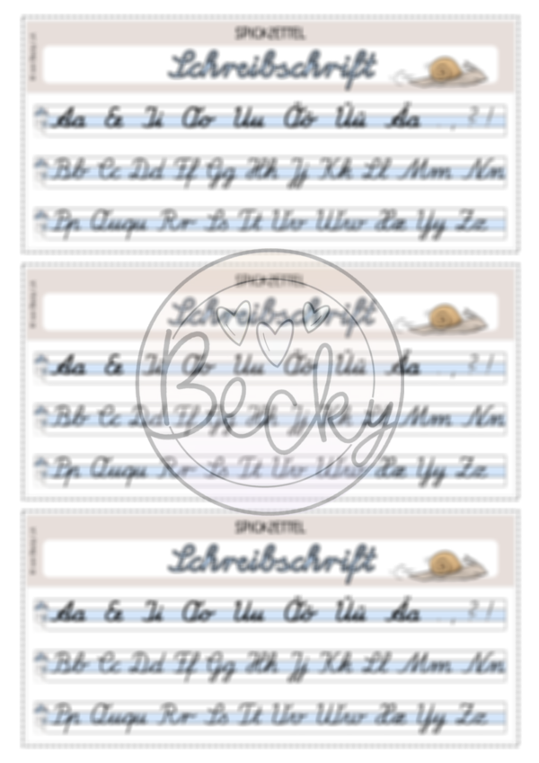 Spickzettel: Schreibschrift und Druckschrift – Bild 3