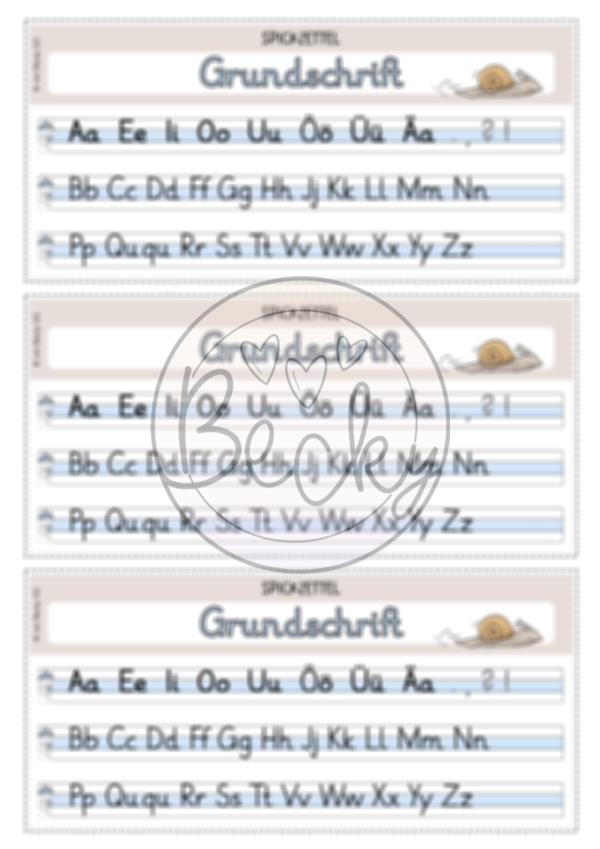Spickzettel: Schreibschrift und Druckschrift – Bild 4
