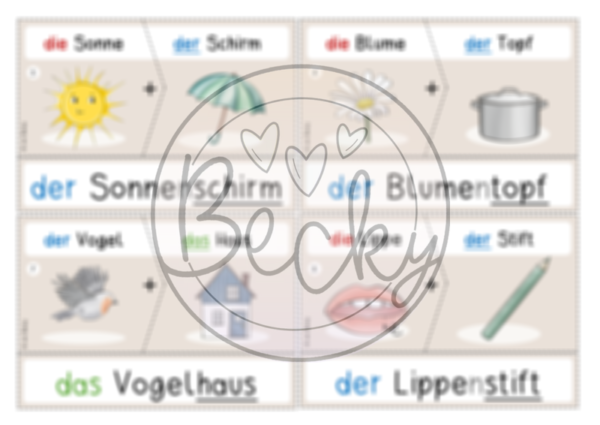 Zusammengesetzte Nomen (Legeübung, 3 Sets) – Bild 5