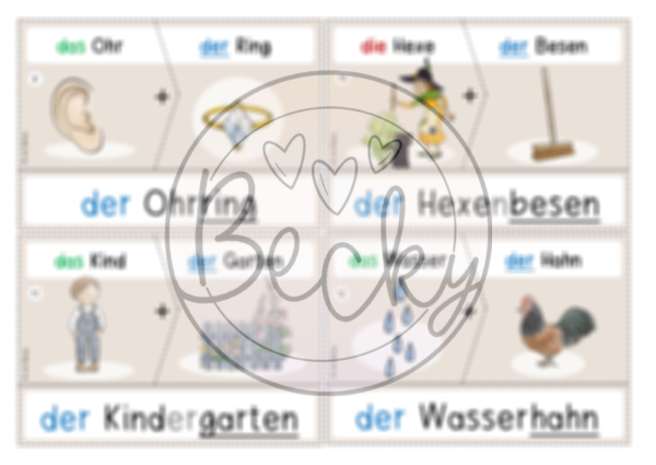 Zusammengesetzte Nomen (Legeübung, 3 Sets) – Bild 6