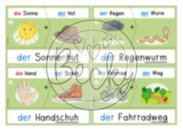 Zusammengesetzte Nomen (Legeübung, 3 Sets) – Bild 7