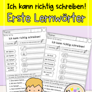 Erste Lernwörter Klasse 1 (Wochenwörter)
