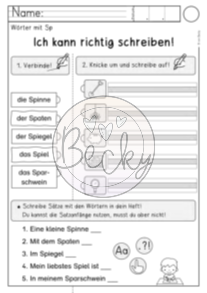 Erste Lernwörter Klasse 1 (Wochenwörter) | Becky