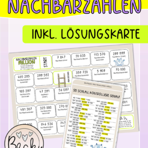 Brettspiel Nachbarzahlen (ZR Million)